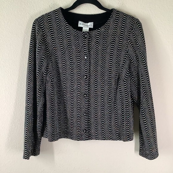 VINTAGE Glitter Evening Jacket Black Cocktail Blazer Whimsigoth Fairy Grunge 16W - Picture 8 of 8